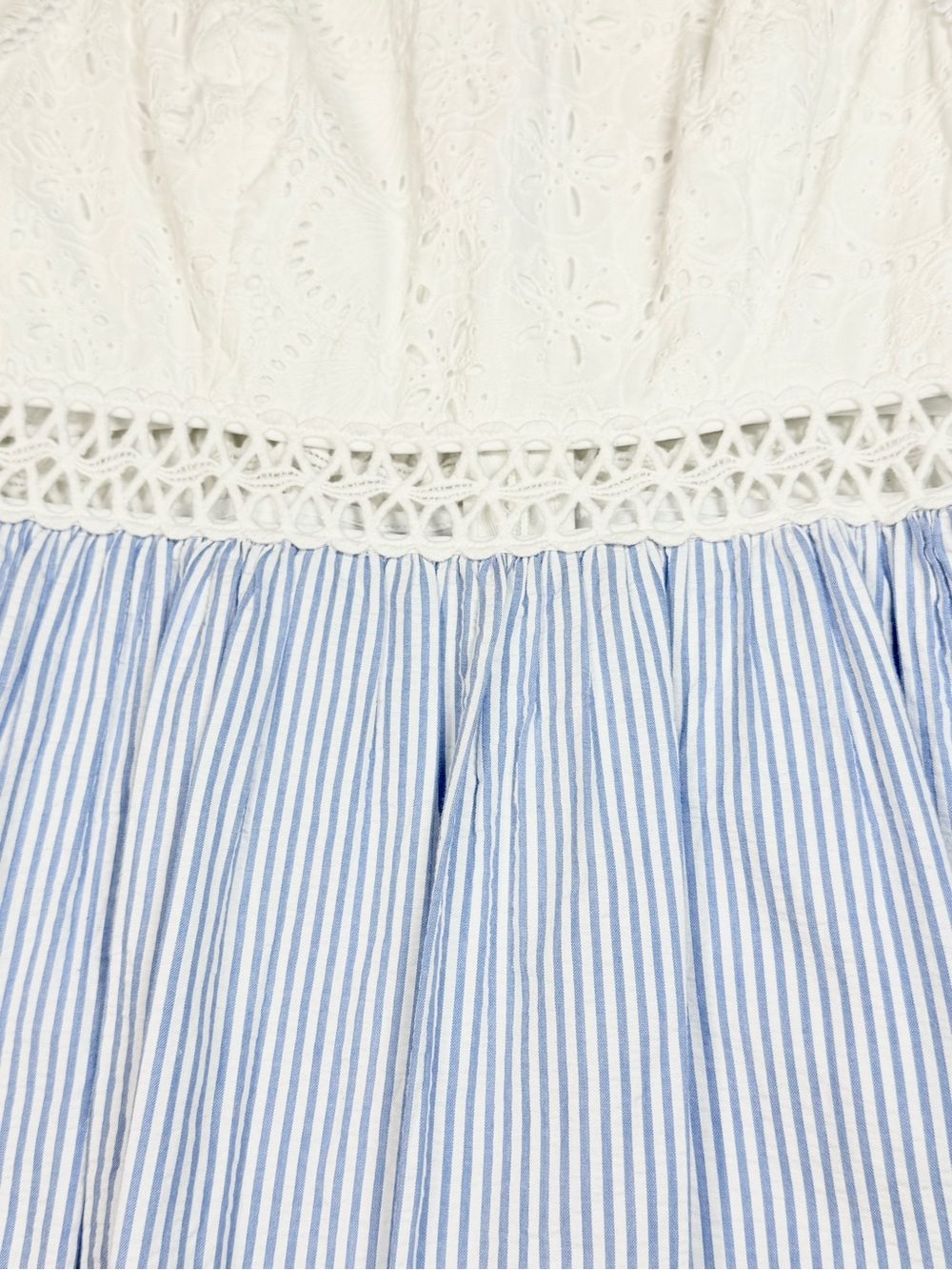 Lilly Pulitzer Seersucker Stripe Eyelet Fit & Flare Dress Size 2 - Picture 16 of 16